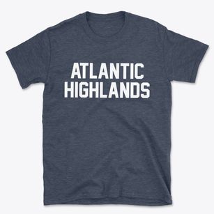 Atlantic Highlands New Jersey Classic Block Basic T-Shirt