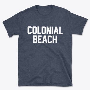 Colonial Beach Virginia Classic Block Basic T-Shirt