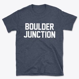 Boulder Junction Wisconsin Classic Block Basic T-Shirt