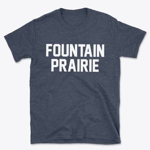 Fountain Prairie Wisconsin Classic Block Basic T-Shirt