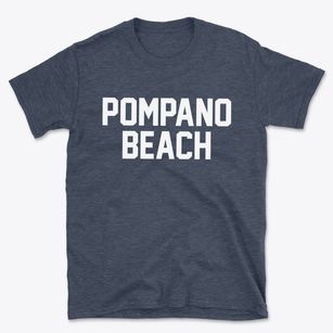 Pompano Beach Florida Classic Block Basic T-Shirt