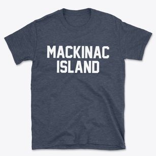 Mackinac Island Michigan Classic Block Basic T-Shirt