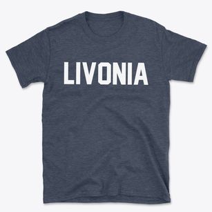 Livonia Michigan Classic Block Basic T-Shirt