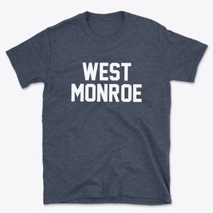 West Monroe Louisiana Classic Block Basic T-Shirt