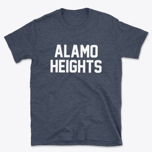 Alamo Heights Texas Classic Block Basic T-Shirt