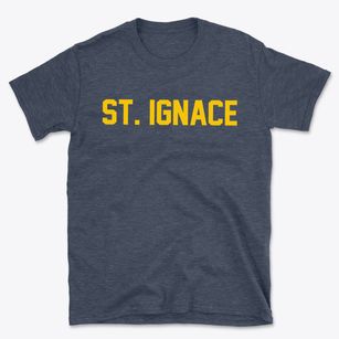 St. Ignace Michigan Classic Block Basic T-Shirt