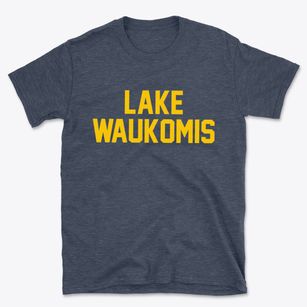 Lake Waukomis Missouri Classic Block Basic T-Shirt