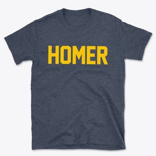 Homer Nebraska Classic Block Basic T-Shirt
