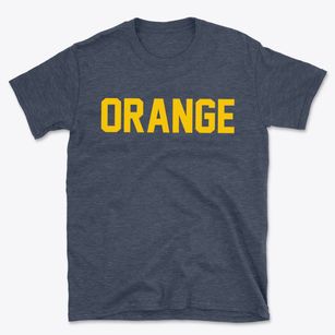 Orange Connecticut Classic Block Basic T-Shirt
