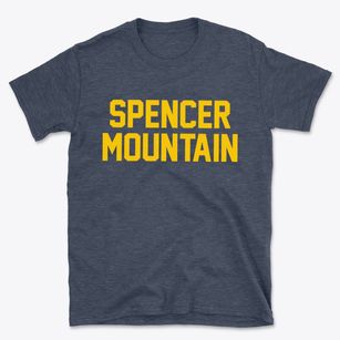 Spencer Mountain North Carolina Classic Block Basic T-Shirt