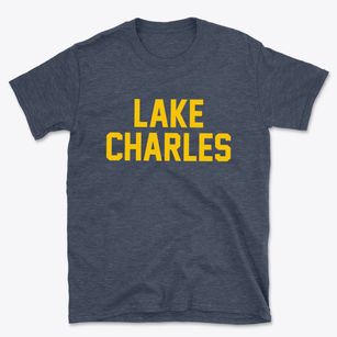 Lake Charles Louisiana Classic Block Basic T-Shirt