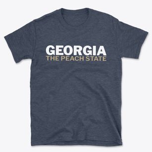  Georgia White and Gold Basic T-Shirt