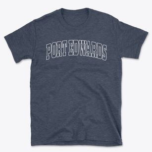 Port Edwards Wisconsin Trendy Block Basic T-Shirt