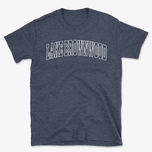 Lake Brownwood Texas Trendy Block Basic T-Shirt