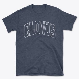 Clovis California Trendy Block Basic T-Shirt