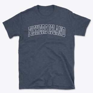 Fishers Island New York Trendy Block Basic T-Shirt
