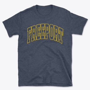 Freeport New York Trendy Block Basic T-Shirt