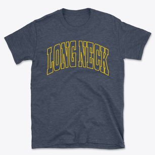 Long Neck Delaware Trendy Block Basic T-Shirt