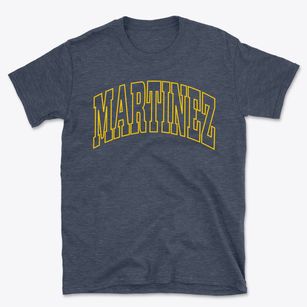 Martinez California Trendy Block Basic T-Shirt