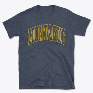 Montague Michigan Trendy Block Basic T-Shirt