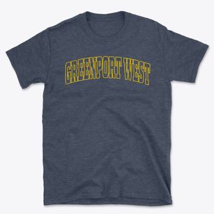 Greenport West New York Trendy Block Basic T-Shirt