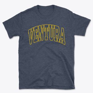 Ventura California Trendy Block Basic T-Shirt