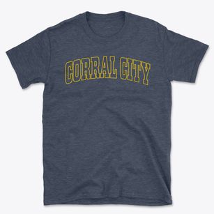 Corral City Texas Trendy Block Basic T-Shirt