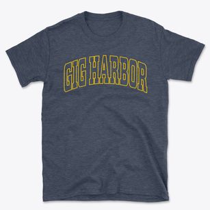 Gig Harbor Washington Trendy Block Basic T-Shirt