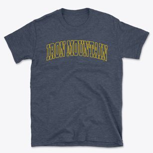 Iron Mountain Michigan Trendy Block Basic T-Shirt