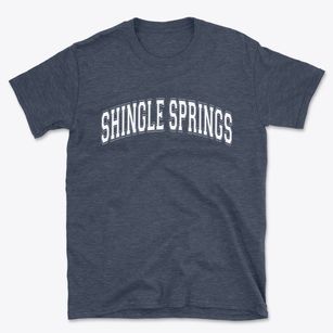 Shingle Springs California Varsity Basic T-Shirt