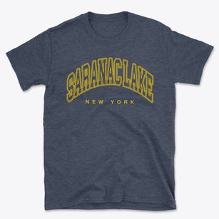 Saranac Lake New York Inline Basic T-Shirt