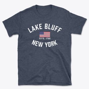Lake Bluff New York Patriot Basic T-Shirt