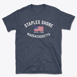 Staples Shore Massachusetts Patriot Basic T-Shirt