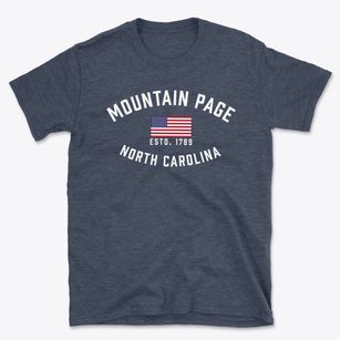 Mountain Page North Carolina Patriot Basic T-Shirt