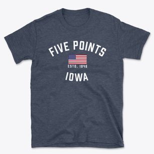 Five Points Iowa Patriot Basic T-Shirt