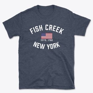 Fish Creek New York Patriot Basic T-Shirt