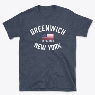 Greenwich New York Patriot Basic T-Shirt