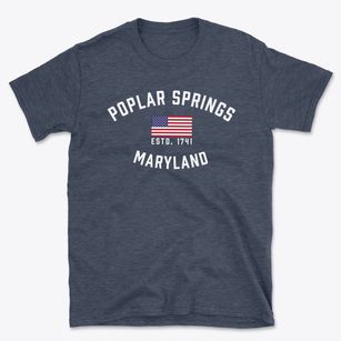 Poplar Springs Maryland Patriot Basic T-Shirt