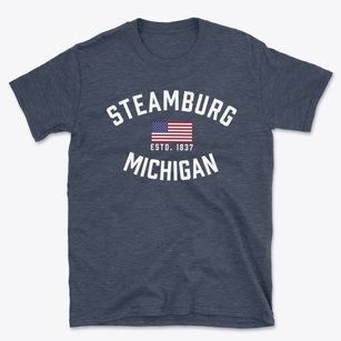 Steamburg Michigan Patriot Basic T-Shirt