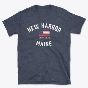 New Harbor Maine Patriot Basic T-Shirt