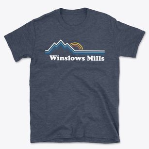 Winslows Mills Maine Mountain View Basic T-Shirt