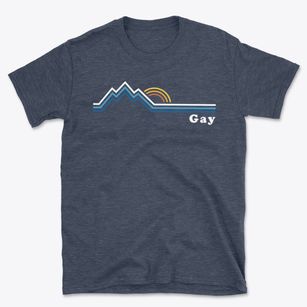 Gay North Carolina Mountain View Basic T-Shirt