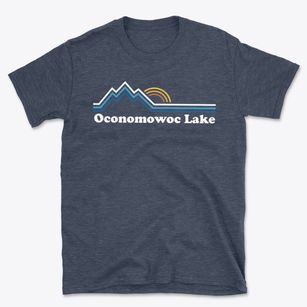 Oconomowoc Lake Wisconsin Mountain View Basic T-Shirt