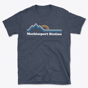 Machiasport Station Maine Mountain View Basic T-Shirt