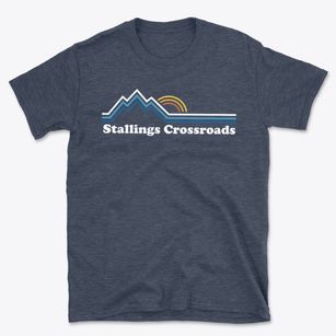 Stallings Crossroads North Carolina Mountain View Basic T-Shirt