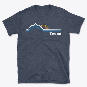 Young West Virginia Mountain View Basic T-Shirt