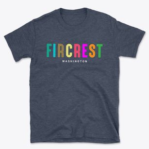 Fircrest Washington Color Pop Basic T-Shirt
