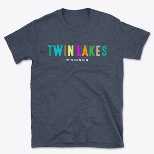 Twin Lakes Wisconsin Color Pop Basic T-Shirt