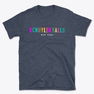 Schuyler Falls New York Color Pop Basic T-Shirt