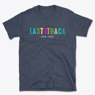 East Ithaca New York Color Pop Basic T-Shirt